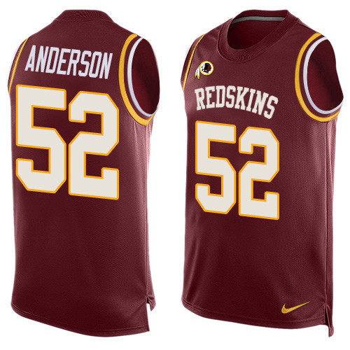Nike Redskins #52 Ryan Anderson Burgundy Red Team Color Men's Stitched NFL Limited Tank Top Jersey - Click Image to Close